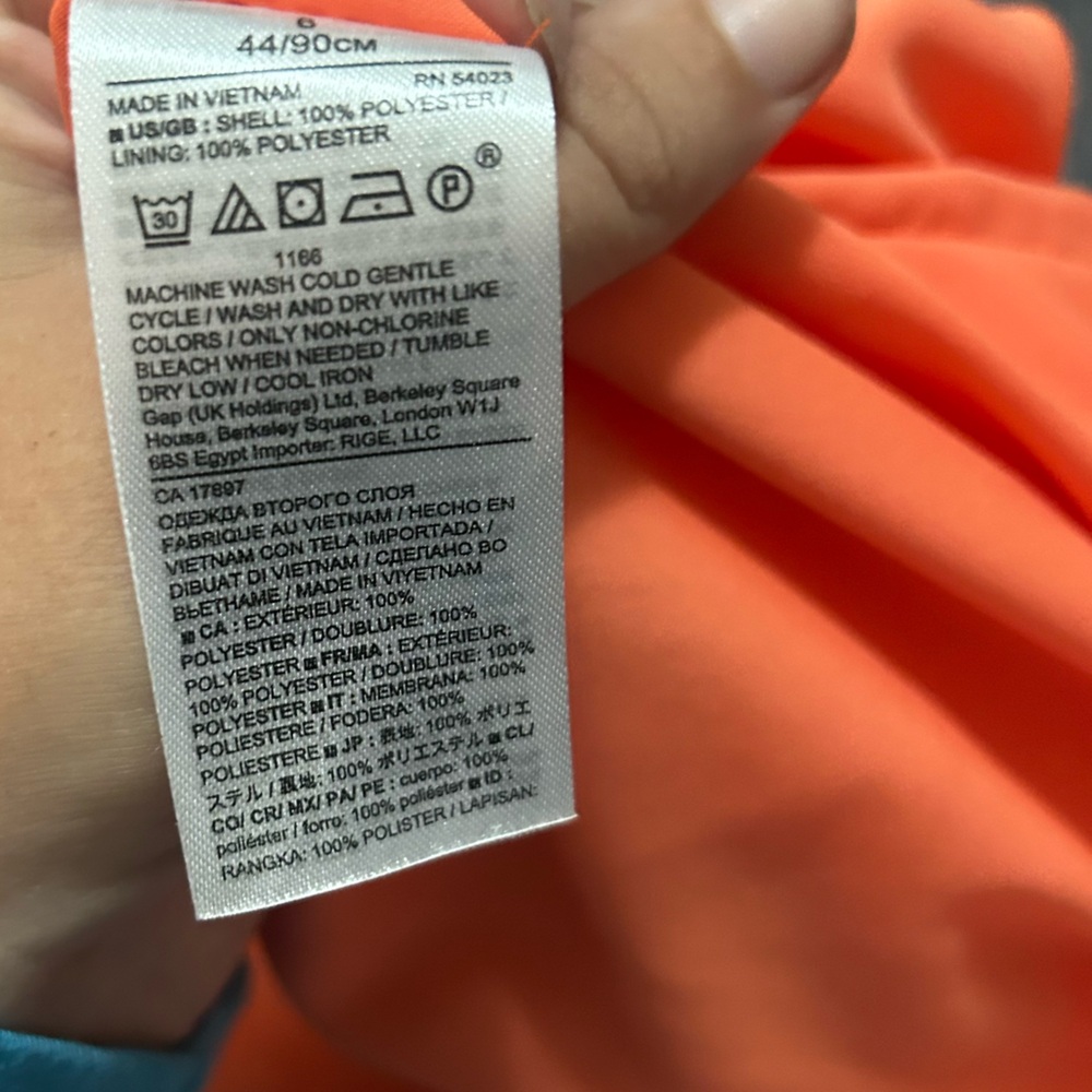 Banana Republic orange crossover hem drapey dress - Picture 7 of 9